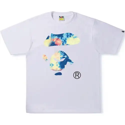 Bape Tie Dye Ape Face Tee