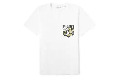 Timberland T Shirts Men's White Crew Neck Moderate Straight Fit