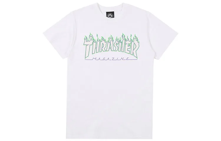 Thrasher SS22 T Shirt US Version Unisex White