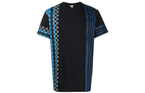 LOEWE T Shirts Men's Blue Crew Neck Moderate Straight Fit
