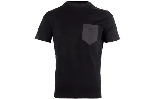 PRADA T Shirts Men's Black Crew Neck Moderate Straight Fit