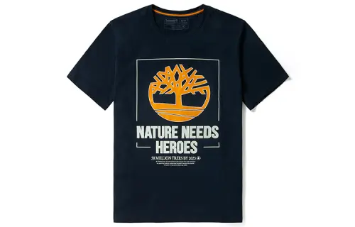 Timberland T Shirts Men's Dark Royal Blue Crew Neck Moderate Straight Fit