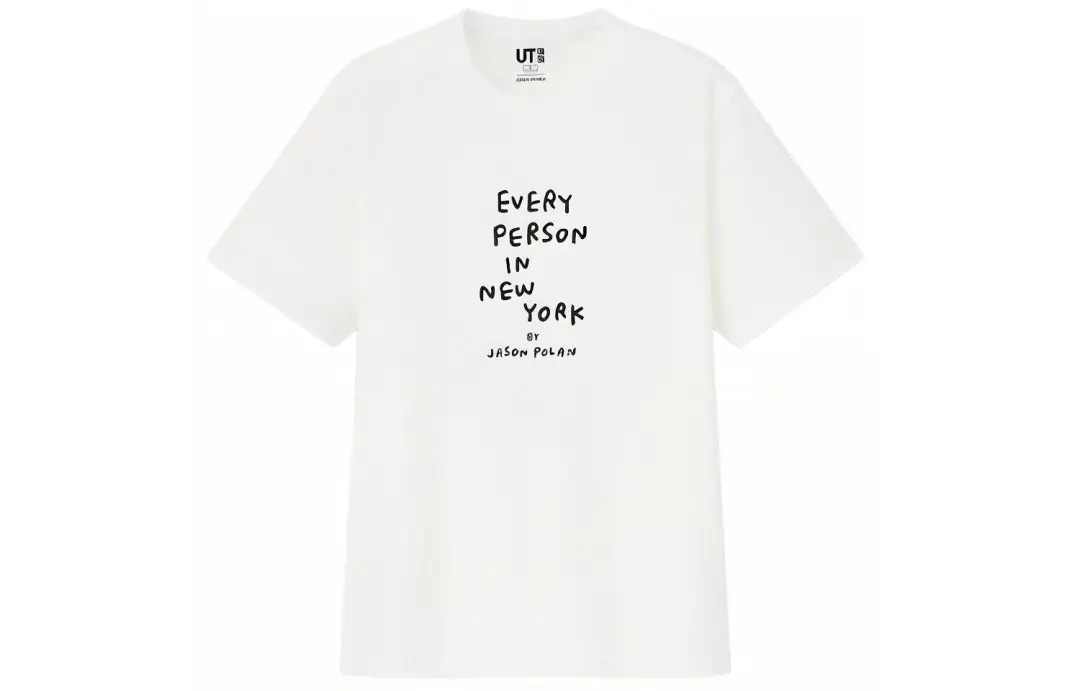 UNIQLO T Shirts Unisex White Crew Neck Moderate Straight Fit