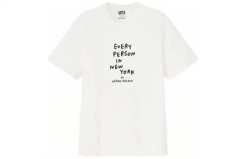 UNIQLO T Shirts Unisex White Crew Neck Moderate Straight Fit