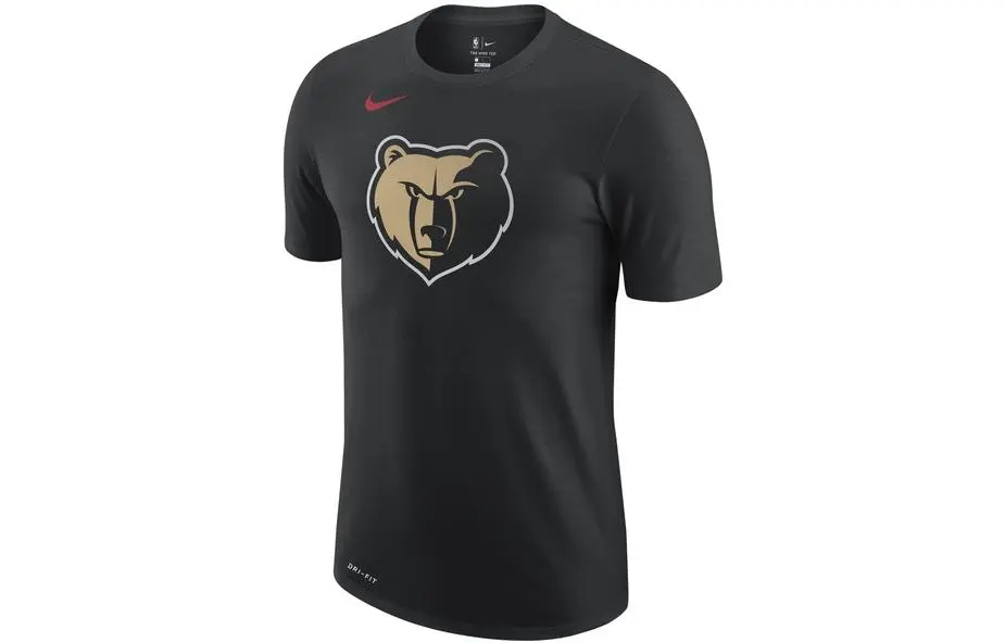 Nike T-Shirts Men's Black Crew Neck Moderate Straight Fit