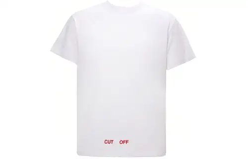 OFF WHITE SS21 T Shirts Men's White Crew Neck Moderate Heavyweight