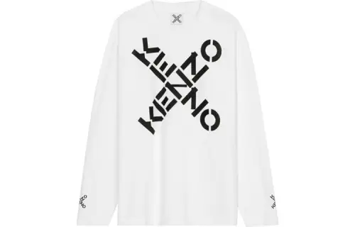 KENZO T Shirts Men's White Crew Neck Moderate Straight Fit