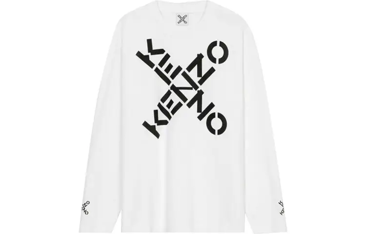 KENZO T Shirts Men's White Crew Neck Moderate Straight Fit