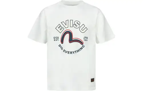 EVISU T Shirts Men's Crew Neck Moderate