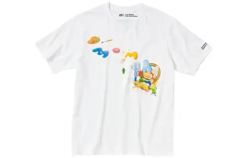 UNIQLO T Shirts Unisex White Crew Neck Moderate Other