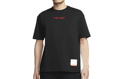 Jordan T Shirts Men's Black Crew Neck Moderate Straight Fit
