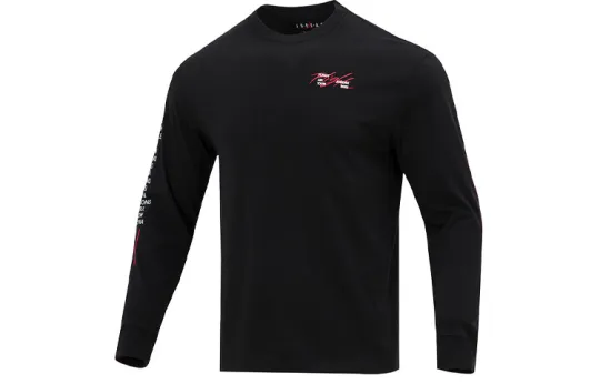 Jordan T Shirts Men's Black Crew Neck Moderate Straight Fit