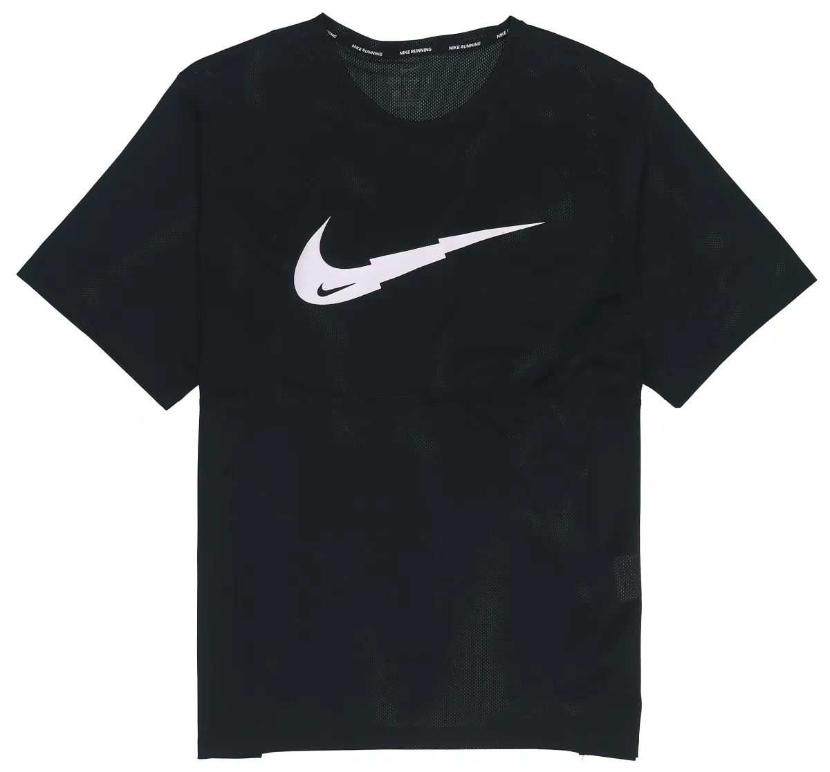 Nike T-Shirts Men's Black Crew Neck Moderate Straight Fit