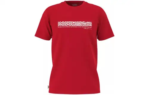 Vans GROSSO SKATE T Shirts Men's Red Crew Neck Moderate Straight Fit