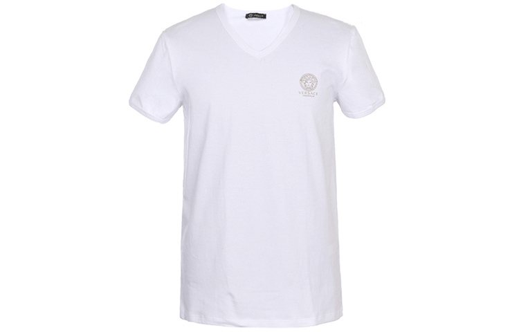VERSACE Versace, white T-shirt, V-neckline