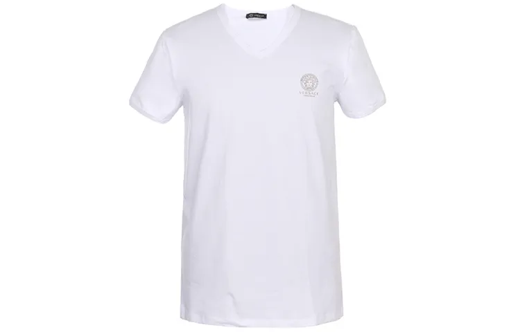 Versace Medusa-print V-neck t-shirt