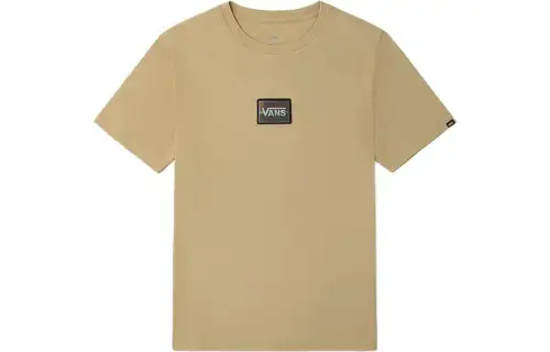 Vans T Shirts Unisex Khaki Crew Neck Moderate Straight Fit