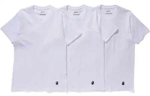 Bape X Hanes T Shirts 3 Pack