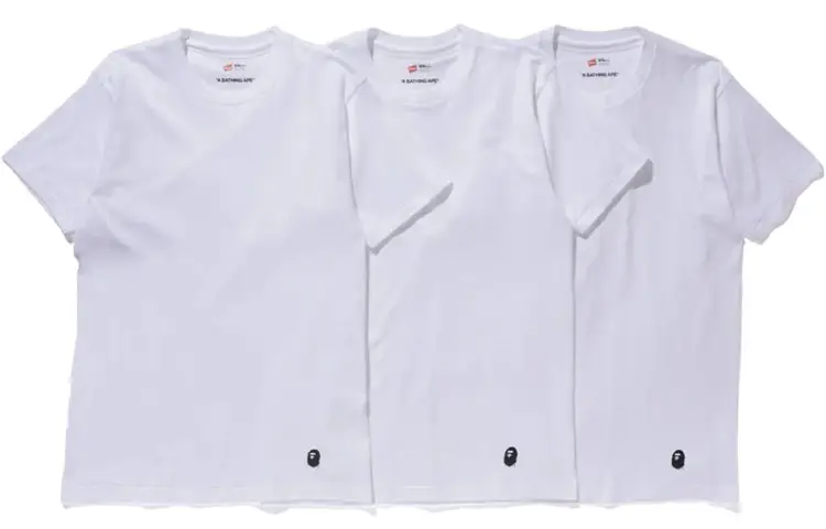 Bape X Hanes T Shirts 3 Pack