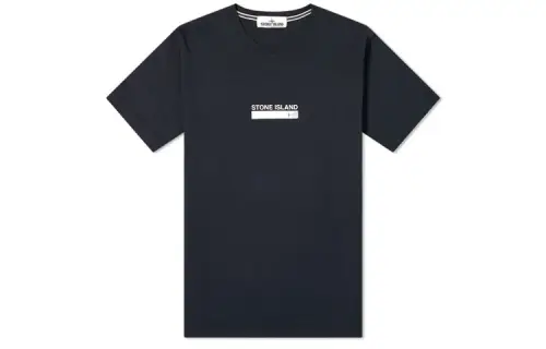 STONE ISLAND T Shirts Men's Marine Blue Crew Neck Moderate Straight Fit