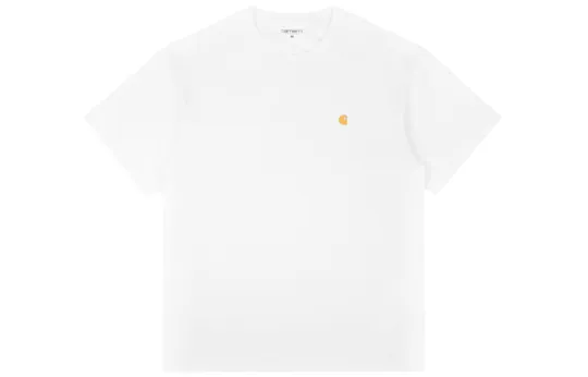 Carhartt WIP T Shirts Men's White Crew Neck Moderate Straight Fit
