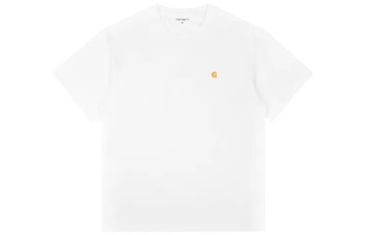 Carhartt WIP T-Shirts Men's White Crew Neck Moderate Straight Fit
