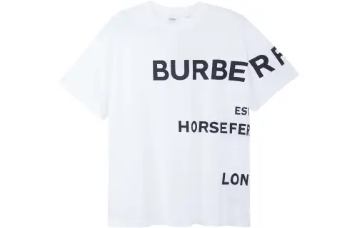Burberry Men Horseferry-Print T-shirt White/Black