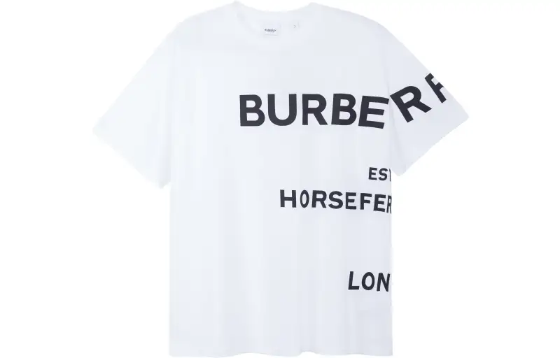 Burberry Men Horseferry-Print T-shirt White/Black