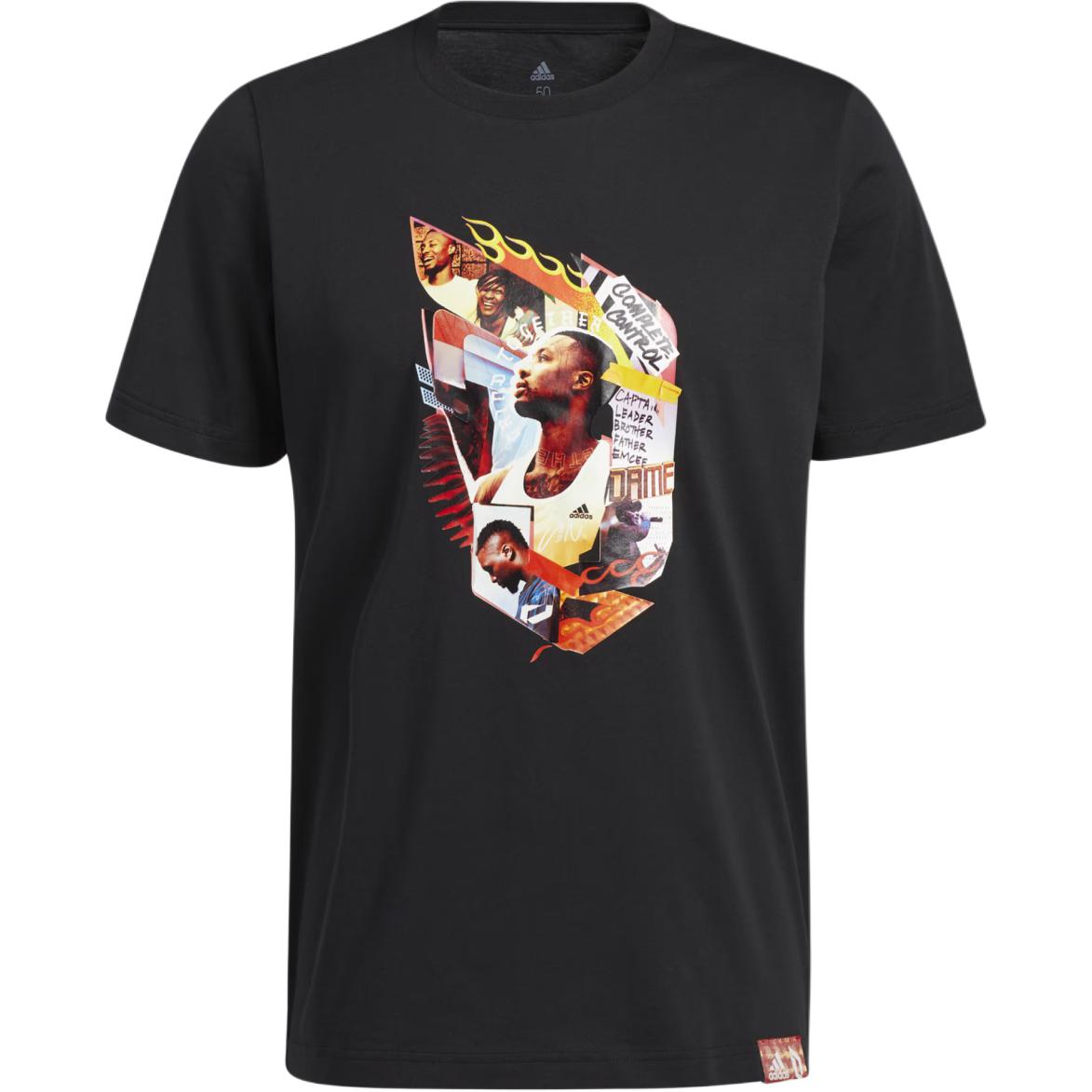 Adidas, basketball sports black T-shirt