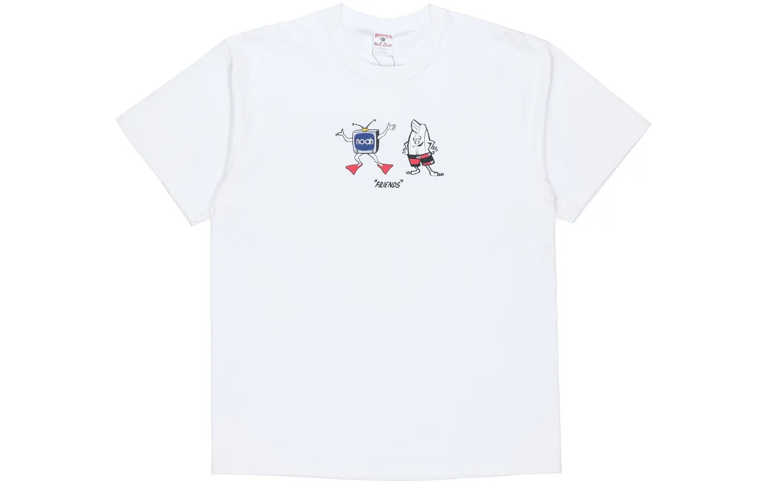 NOAH T Shirts Unisex White Crew Neck Moderate Straight Fit