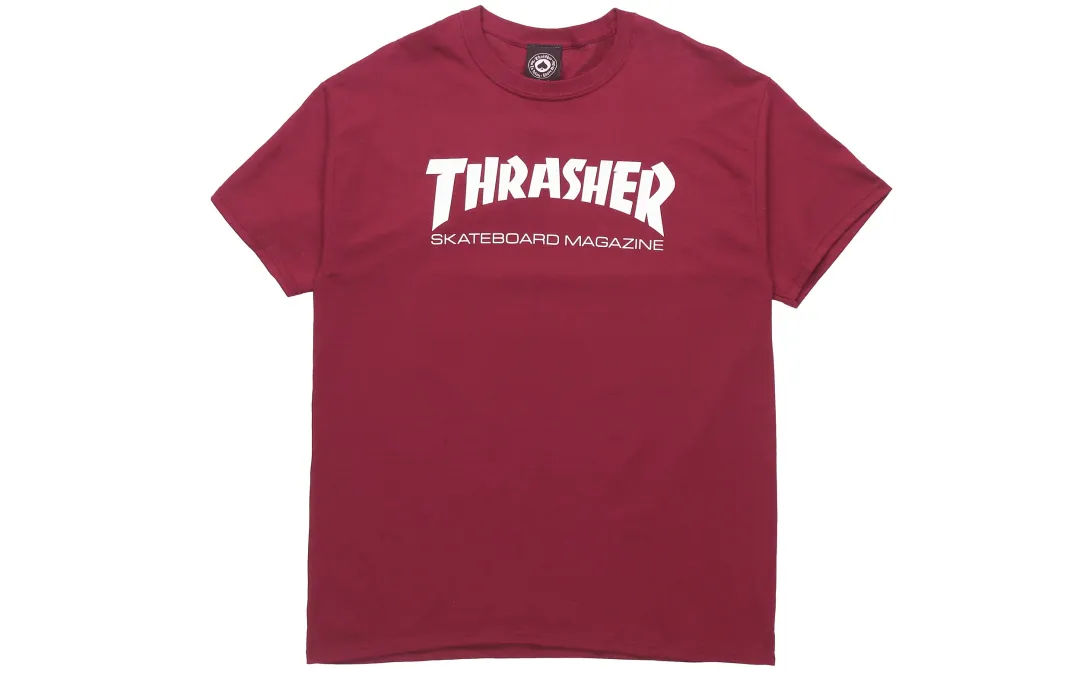 Thrasher T Shirt US Version Unisex Burgundy