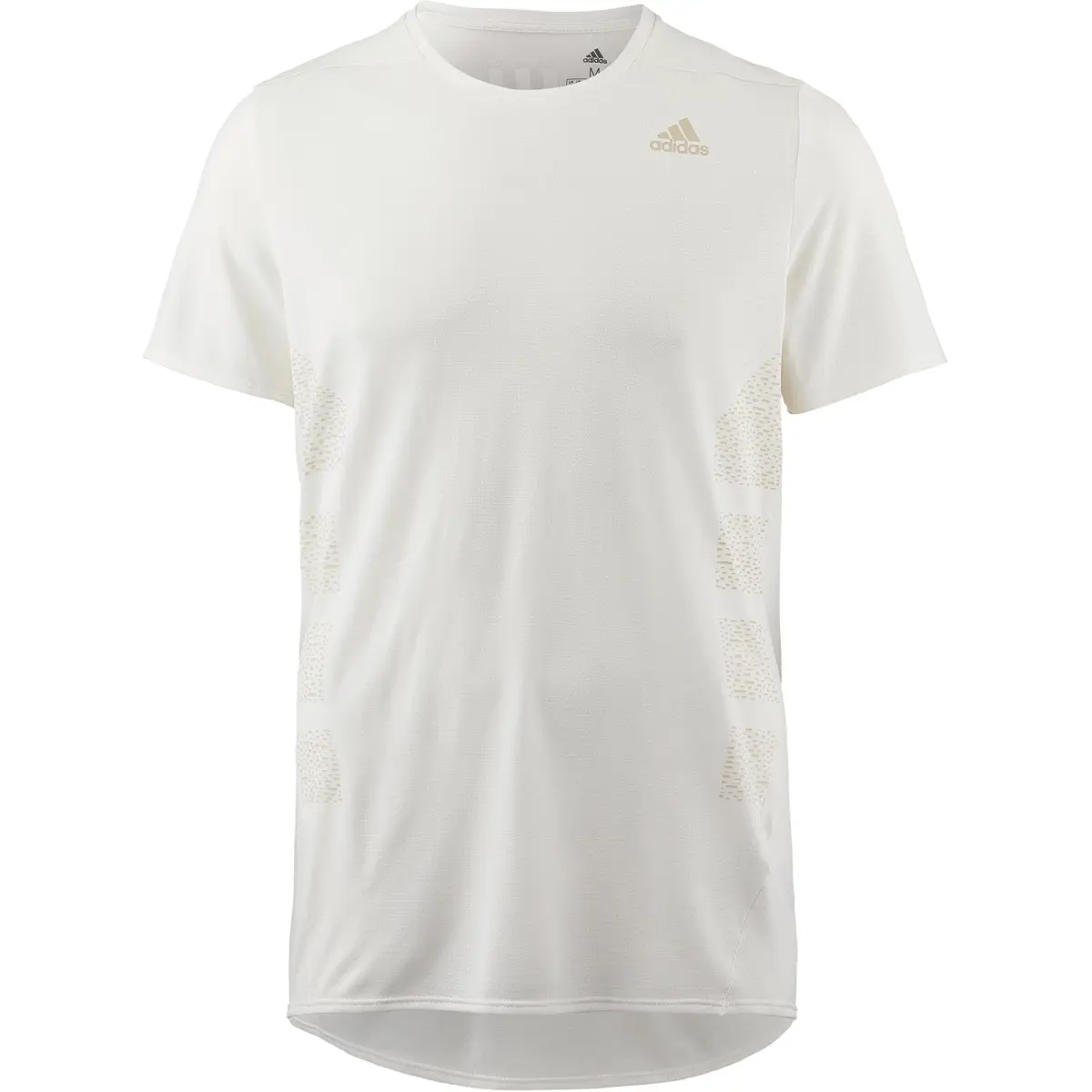 Adidas T-Shirts Men's White Crew Neck Moderate Straight Fit