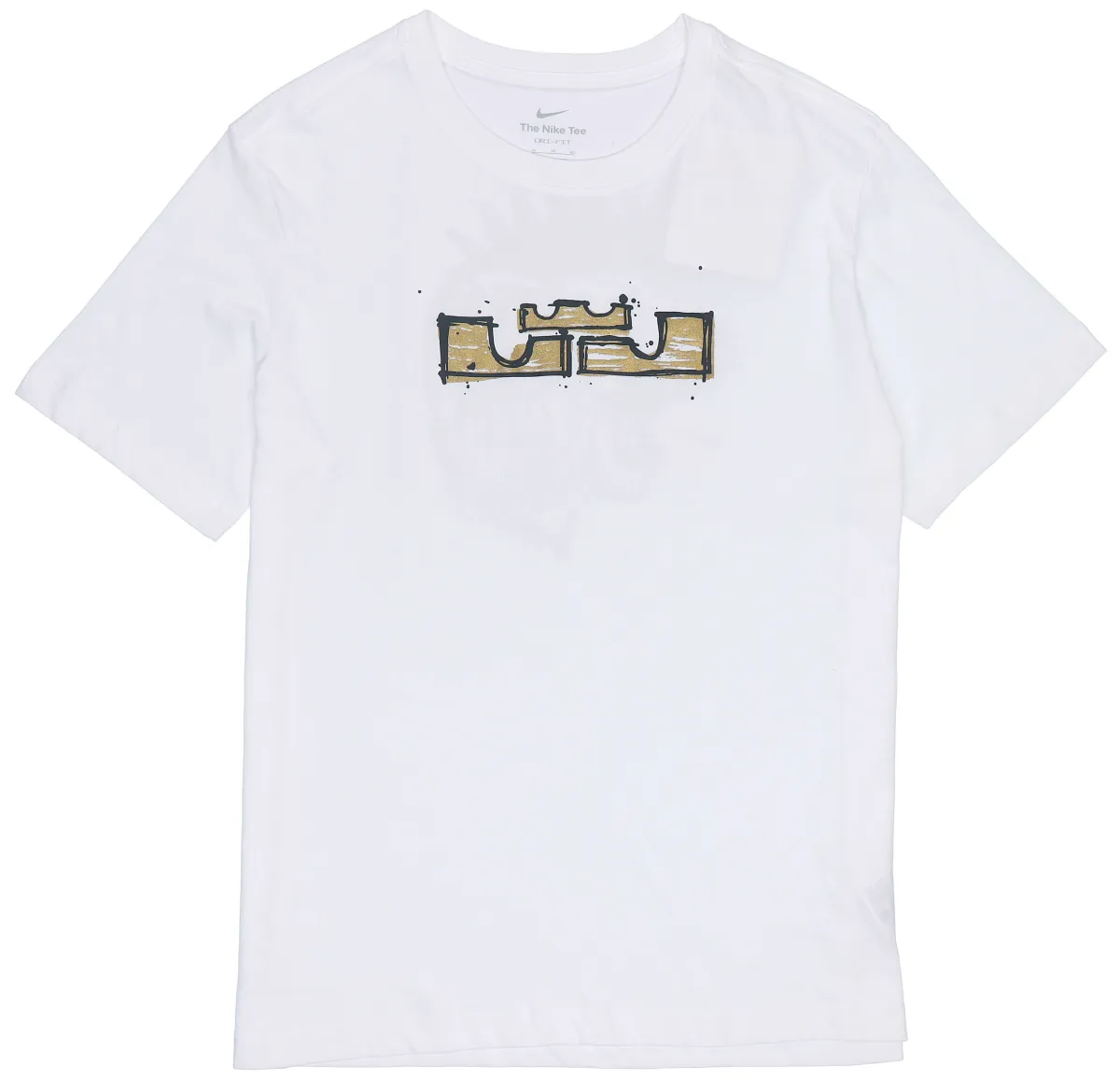 Nike T-Shirts Men's White Crew Neck Moderate Straight Fit