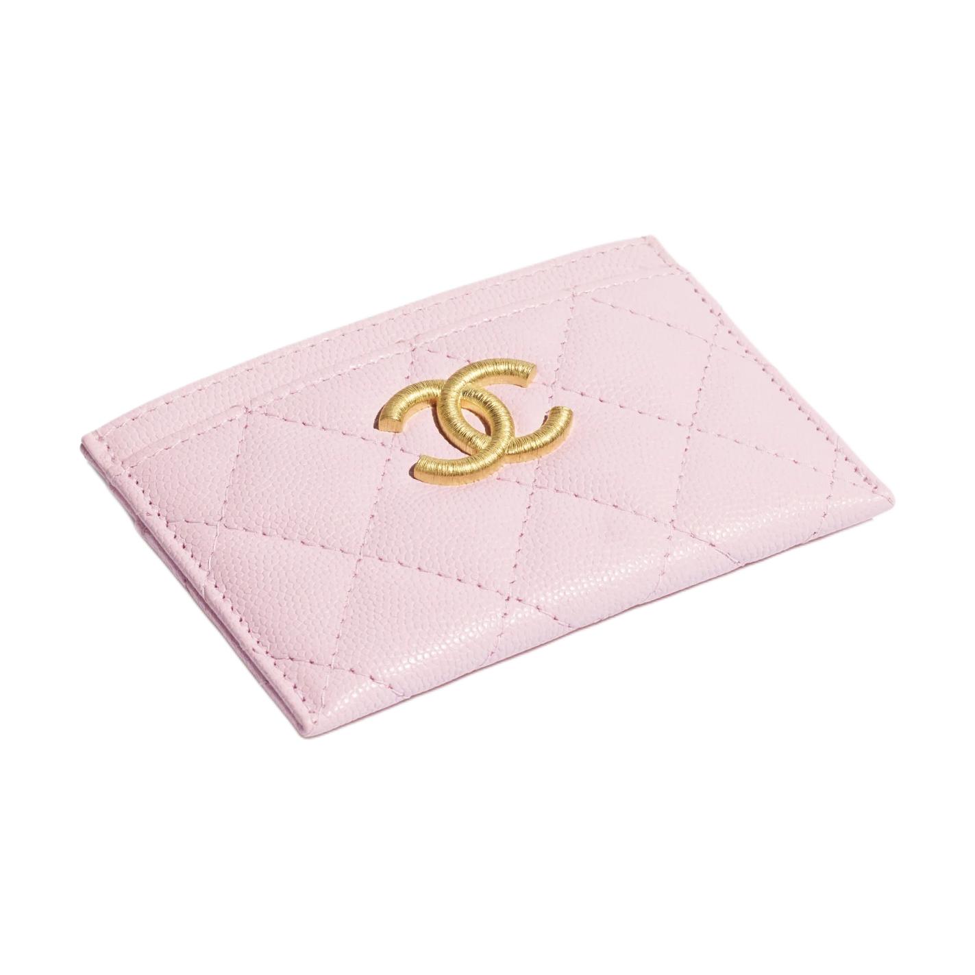 Женский картхолдер Chanel 25P C LOGO (светло-розовый) — фото 2