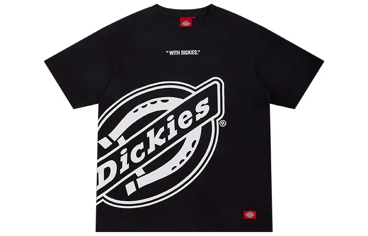 Dickies T Shirts Unisex Black Crew Neck Moderate Heavyweight