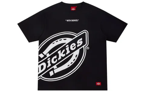Dickies T-Shirts Unisex Black Crew Neck Moderate Heavyweight