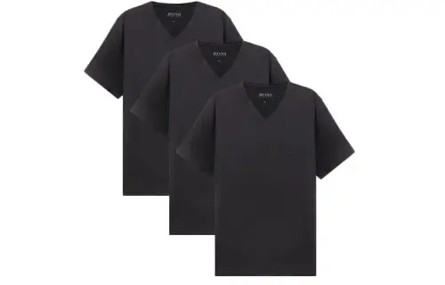HUGO BOSS SS21 T Shirt Men's 3 Pack Black