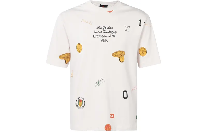 Jordan x HTG 23SS T Shirt Asia Version Men's White