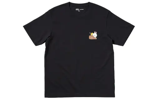 UNIQLO x LINE FRIENDS T Shirt Unisex Black