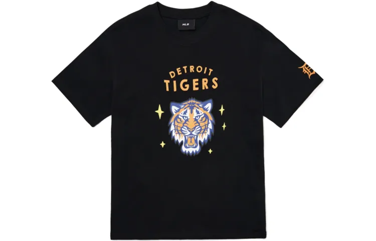 MLB Drop Shoulder Sleeve T Shirt Unisex Black