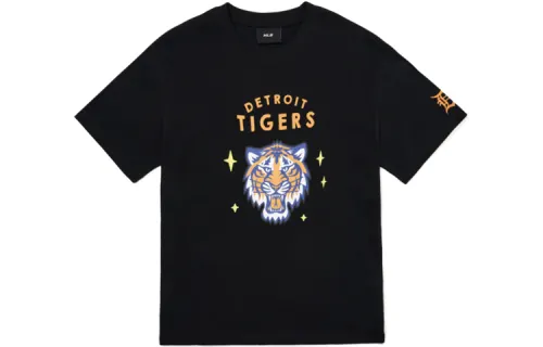 MLB Drop Shoulder Sleeve T Shirt Unisex Black