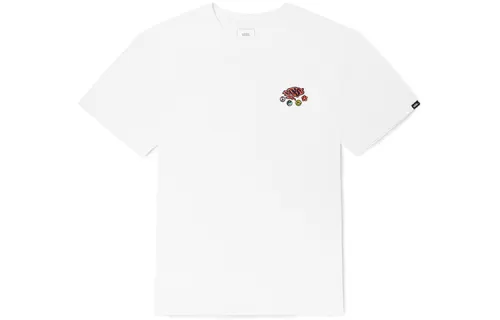 Vans T Shirts Unisex White Crew Neck Moderate Straight Fit