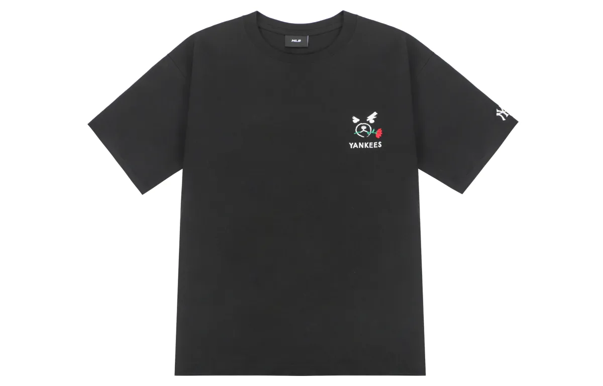 MLB Mega Bear T-Shirts Unisex Black Crew Neck Moderate Straight Fit