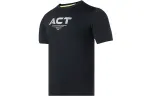Li Ning T Shirts Men's New Standard Black Crew Neck Moderate Straight Fit