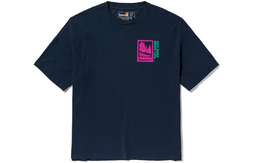 Timberland T Shirts Men's Dark Sapphire Crew Neck Moderate Straight Fit