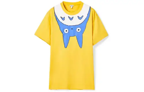 LOEWE T Shirts Unisex Yellow Crew Neck Moderate Straight Fit
