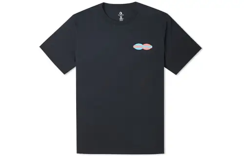 Converse T Shirts Men's Black Crew Neck Moderate Straight Fit