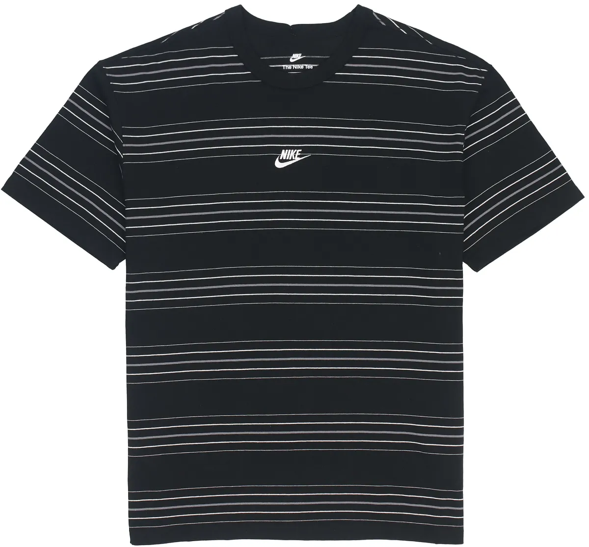 Nike Men's Logo Stripe Breathable Sport T-Shirt Black