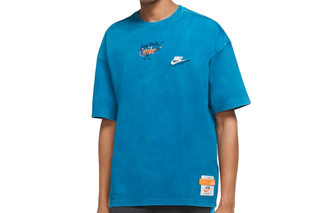Nike Drop Shoulder Sleeve T-Shirt Men's Blue