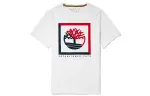 Timberland T Shirts Men's White Crew Neck Moderate Straight Fit